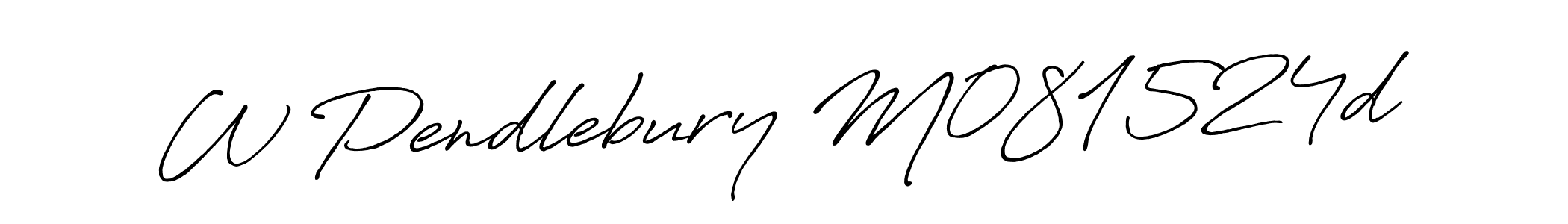 Use a signature maker to create a handwritten signature online. With this signature software, you can design (Antro_Vectra_Bolder) your own signature for name W Pendlebury M081524d. W Pendlebury M081524d signature style 7 images and pictures png