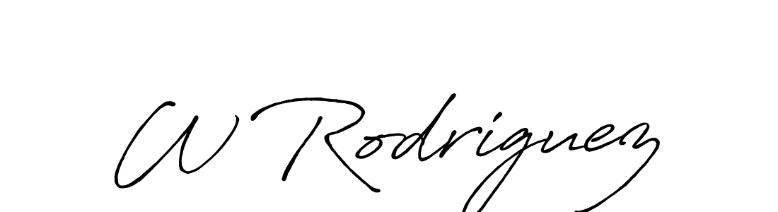 You should practise on your own different ways (Antro_Vectra_Bolder) to write your name (W Rodriguez) in signature. don't let someone else do it for you. W Rodriguez signature style 7 images and pictures png