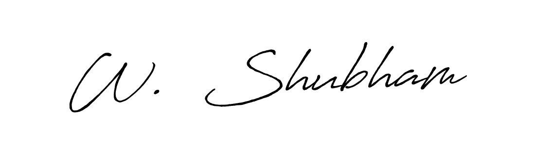 Once you've used our free online signature maker to create your best signature Antro_Vectra_Bolder style, it's time to enjoy all of the benefits that W.  Shubham name signing documents. W.  Shubham signature style 7 images and pictures png