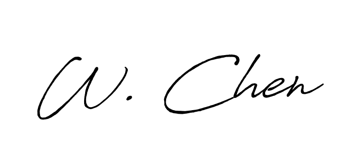 Also we have W. Chen name is the best signature style. Create professional handwritten signature collection using Antro_Vectra_Bolder autograph style. W. Chen signature style 7 images and pictures png