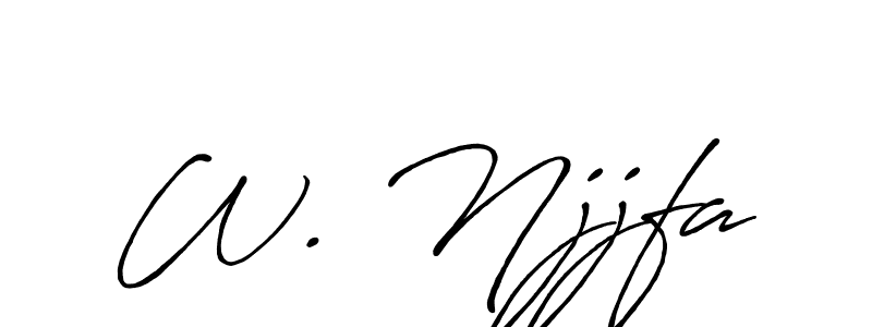 Create a beautiful signature design for name W. Njjfa. With this signature (Antro_Vectra_Bolder) fonts, you can make a handwritten signature for free. W. Njjfa signature style 7 images and pictures png