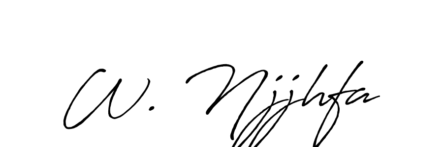 if you are searching for the best signature style for your name W. Njjhfa. so please give up your signature search. here we have designed multiple signature styles  using Antro_Vectra_Bolder. W. Njjhfa signature style 7 images and pictures png
