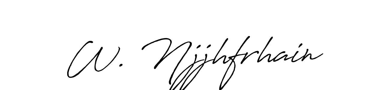 Create a beautiful signature design for name W. Njjhfrhain. With this signature (Antro_Vectra_Bolder) fonts, you can make a handwritten signature for free. W. Njjhfrhain signature style 7 images and pictures png