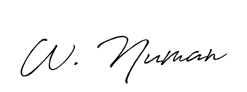 Use a signature maker to create a handwritten signature online. With this signature software, you can design (Antro_Vectra_Bolder) your own signature for name W. Numan. W. Numan signature style 7 images and pictures png