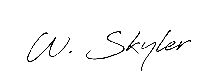 Use a signature maker to create a handwritten signature online. With this signature software, you can design (Antro_Vectra_Bolder) your own signature for name W. Skyler. W. Skyler signature style 7 images and pictures png