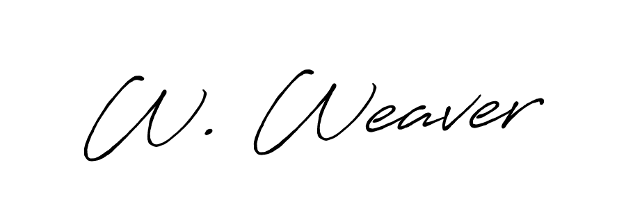 Design your own signature with our free online signature maker. With this signature software, you can create a handwritten (Antro_Vectra_Bolder) signature for name W. Weaver. W. Weaver signature style 7 images and pictures png