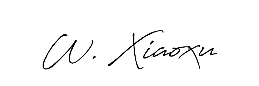 Use a signature maker to create a handwritten signature online. With this signature software, you can design (Antro_Vectra_Bolder) your own signature for name W. Xiaoxu. W. Xiaoxu signature style 7 images and pictures png