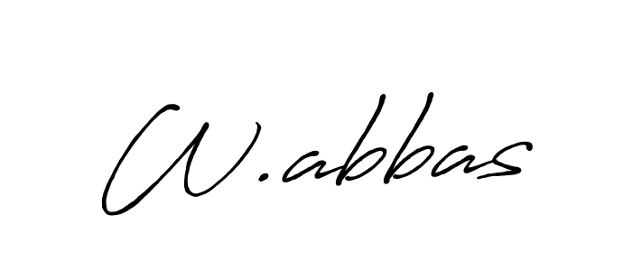 Make a beautiful signature design for name W.abbas. Use this online signature maker to create a handwritten signature for free. W.abbas signature style 7 images and pictures png