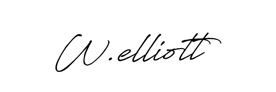 Create a beautiful signature design for name W.elliott. With this signature (Antro_Vectra_Bolder) fonts, you can make a handwritten signature for free. W.elliott signature style 7 images and pictures png