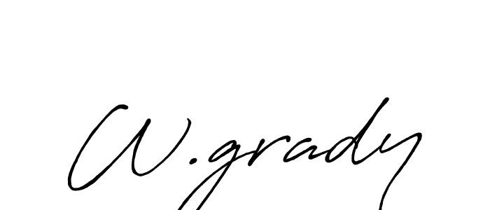 W.grady stylish signature style. Best Handwritten Sign (Antro_Vectra_Bolder) for my name. Handwritten Signature Collection Ideas for my name W.grady. W.grady signature style 7 images and pictures png