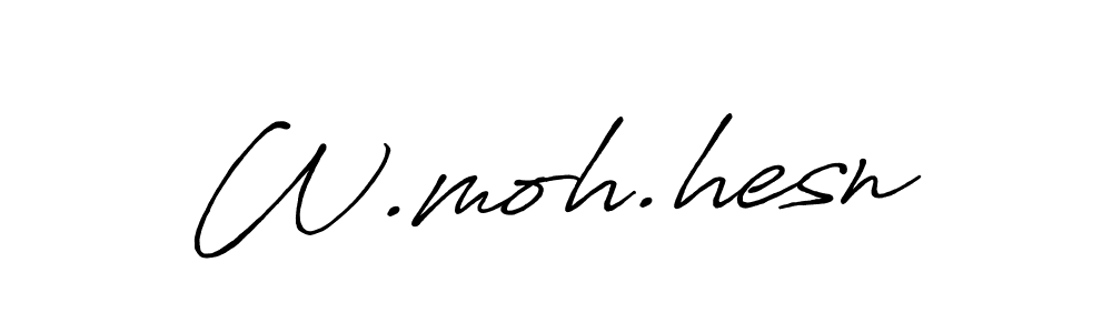 Design your own signature with our free online signature maker. With this signature software, you can create a handwritten (Antro_Vectra_Bolder) signature for name W.moh.hesn. W.moh.hesn signature style 7 images and pictures png