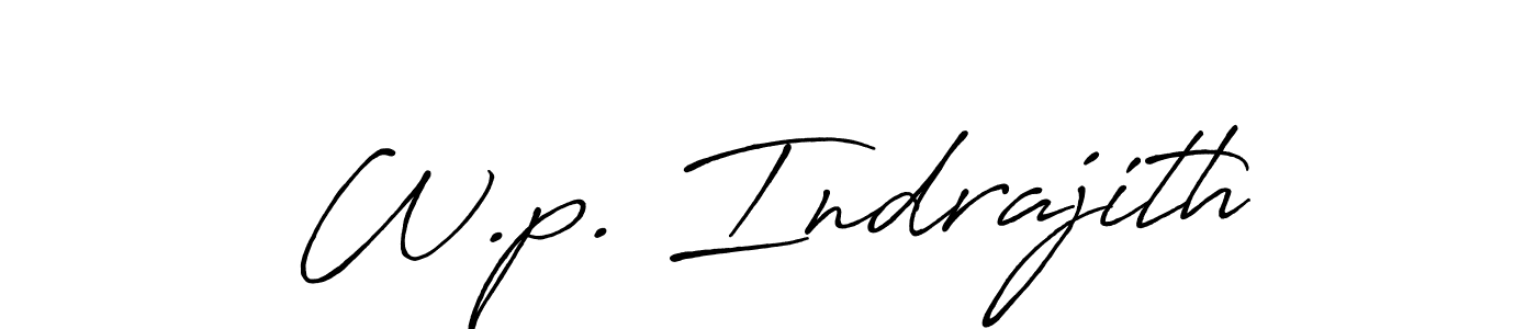 W.p. Indrajith stylish signature style. Best Handwritten Sign (Antro_Vectra_Bolder) for my name. Handwritten Signature Collection Ideas for my name W.p. Indrajith. W.p. Indrajith signature style 7 images and pictures png
