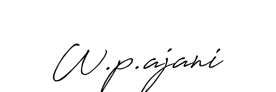 Create a beautiful signature design for name W.p.ajani. With this signature (Antro_Vectra_Bolder) fonts, you can make a handwritten signature for free. W.p.ajani signature style 7 images and pictures png