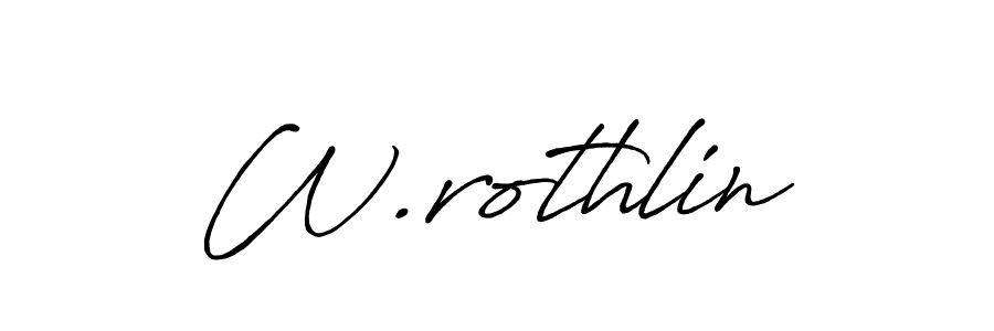 Use a signature maker to create a handwritten signature online. With this signature software, you can design (Antro_Vectra_Bolder) your own signature for name W.rothlin. W.rothlin signature style 7 images and pictures png