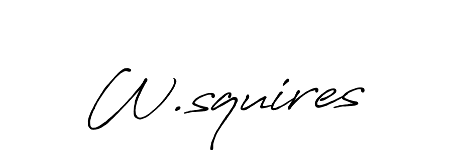 How to make W.squires signature? Antro_Vectra_Bolder is a professional autograph style. Create handwritten signature for W.squires name. W.squires signature style 7 images and pictures png