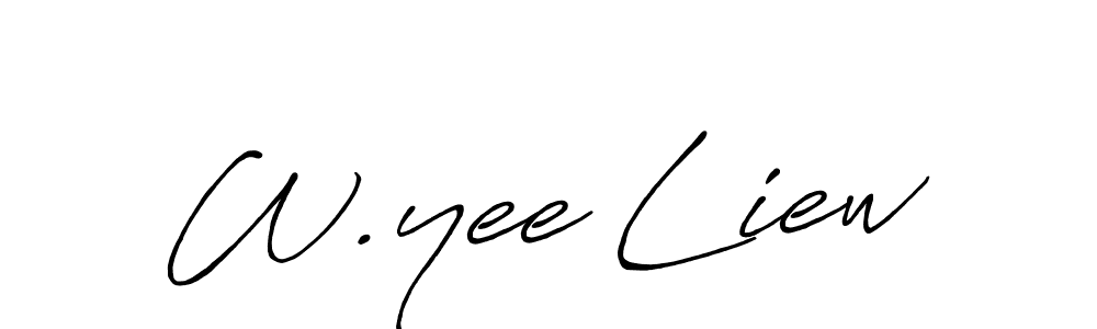 Make a beautiful signature design for name W.yee Liew. With this signature (Antro_Vectra_Bolder) style, you can create a handwritten signature for free. W.yee Liew signature style 7 images and pictures png