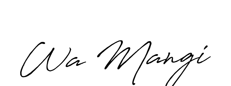 Similarly Antro_Vectra_Bolder is the best handwritten signature design. Signature creator online .You can use it as an online autograph creator for name Wa Mangi. Wa Mangi signature style 7 images and pictures png