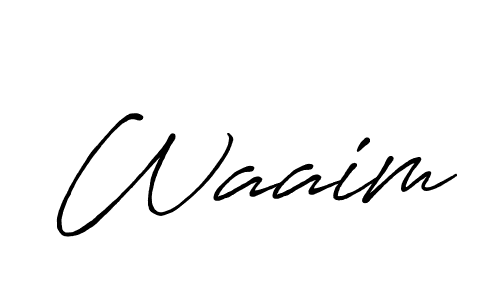 How to make Waaim signature? Antro_Vectra_Bolder is a professional autograph style. Create handwritten signature for Waaim name. Waaim signature style 7 images and pictures png