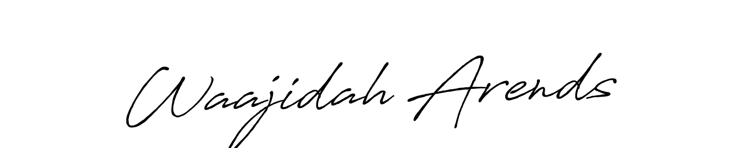 Waajidah Arends stylish signature style. Best Handwritten Sign (Antro_Vectra_Bolder) for my name. Handwritten Signature Collection Ideas for my name Waajidah Arends. Waajidah Arends signature style 7 images and pictures png