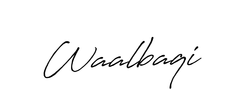 How to make Waalbaqi name signature. Use Antro_Vectra_Bolder style for creating short signs online. This is the latest handwritten sign. Waalbaqi signature style 7 images and pictures png