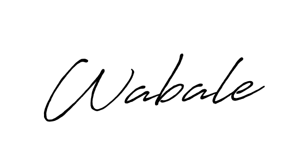 Make a beautiful signature design for name Wabale. With this signature (Antro_Vectra_Bolder) style, you can create a handwritten signature for free. Wabale signature style 7 images and pictures png