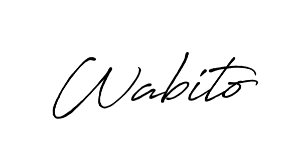 How to make Wabito signature? Antro_Vectra_Bolder is a professional autograph style. Create handwritten signature for Wabito name. Wabito signature style 7 images and pictures png