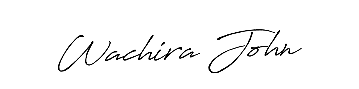 Wachira John stylish signature style. Best Handwritten Sign (Antro_Vectra_Bolder) for my name. Handwritten Signature Collection Ideas for my name Wachira John. Wachira John signature style 7 images and pictures png