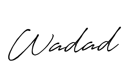 Wadad stylish signature style. Best Handwritten Sign (Antro_Vectra_Bolder) for my name. Handwritten Signature Collection Ideas for my name Wadad. Wadad signature style 7 images and pictures png