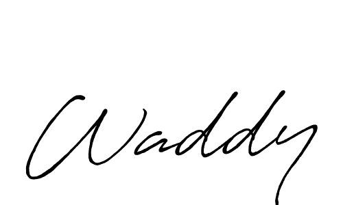 Waddy stylish signature style. Best Handwritten Sign (Antro_Vectra_Bolder) for my name. Handwritten Signature Collection Ideas for my name Waddy. Waddy signature style 7 images and pictures png