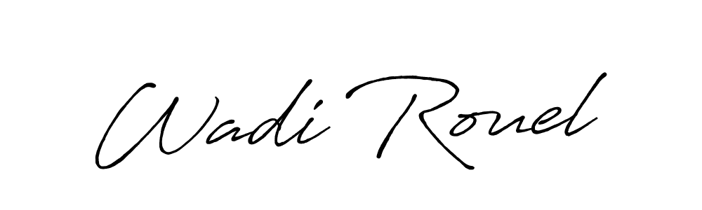 How to make Wadi Rouel signature? Antro_Vectra_Bolder is a professional autograph style. Create handwritten signature for Wadi Rouel name. Wadi Rouel signature style 7 images and pictures png