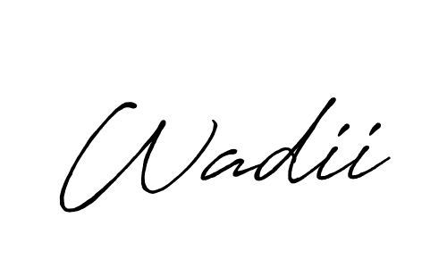 It looks lik you need a new signature style for name Wadii. Design unique handwritten (Antro_Vectra_Bolder) signature with our free signature maker in just a few clicks. Wadii signature style 7 images and pictures png