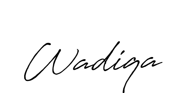 Wadiqa stylish signature style. Best Handwritten Sign (Antro_Vectra_Bolder) for my name. Handwritten Signature Collection Ideas for my name Wadiqa. Wadiqa signature style 7 images and pictures png