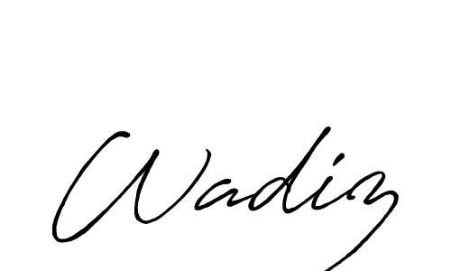 Design your own signature with our free online signature maker. With this signature software, you can create a handwritten (Antro_Vectra_Bolder) signature for name Wadiz. Wadiz signature style 7 images and pictures png