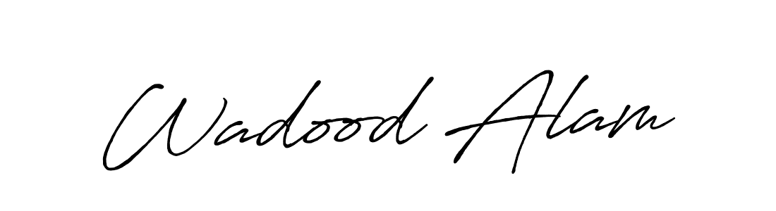 How to make Wadood Alam name signature. Use Antro_Vectra_Bolder style for creating short signs online. This is the latest handwritten sign. Wadood Alam signature style 7 images and pictures png