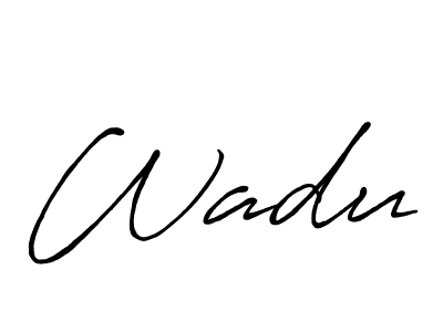 How to make Wadu name signature. Use Antro_Vectra_Bolder style for creating short signs online. This is the latest handwritten sign. Wadu signature style 7 images and pictures png