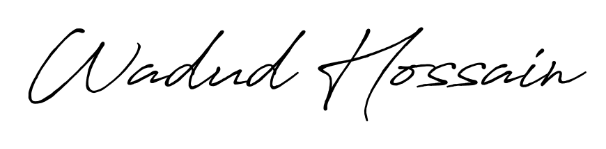 A classic penmanship look for Wadud Hossain. The Antro_Vectra_Bolder font brings timeless elegance and confidence to every signed document. Wadud Hossain signature style 7 images and pictures png