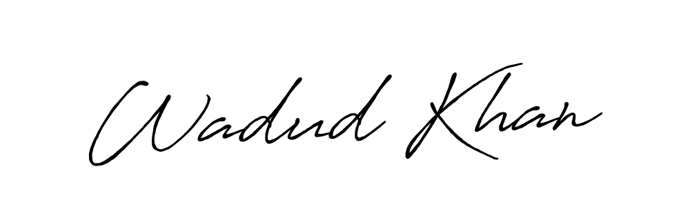 Design your own signature with our free online signature maker. With this signature software, you can create a handwritten (Antro_Vectra_Bolder) signature for name Wadud Khan. Wadud Khan signature style 7 images and pictures png