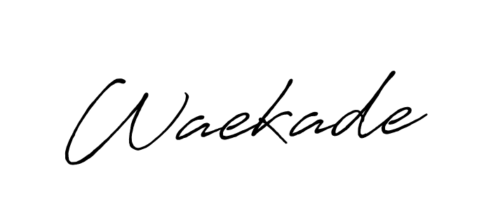 Waekade stylish signature style. Best Handwritten Sign (Antro_Vectra_Bolder) for my name. Handwritten Signature Collection Ideas for my name Waekade. Waekade signature style 7 images and pictures png