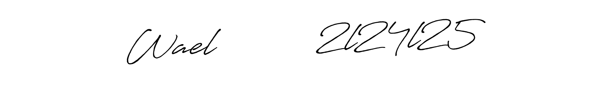 The best way (Antro_Vectra_Bolder) to make a short signature is to pick only two or three words in your name. The name Wael          2l24l25 include a total of six letters. For converting this name. Wael          2l24l25 signature style 7 images and pictures png