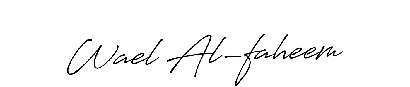 Wael Al-faheem stylish signature style. Best Handwritten Sign (Antro_Vectra_Bolder) for my name. Handwritten Signature Collection Ideas for my name Wael Al-faheem. Wael Al-faheem signature style 7 images and pictures png