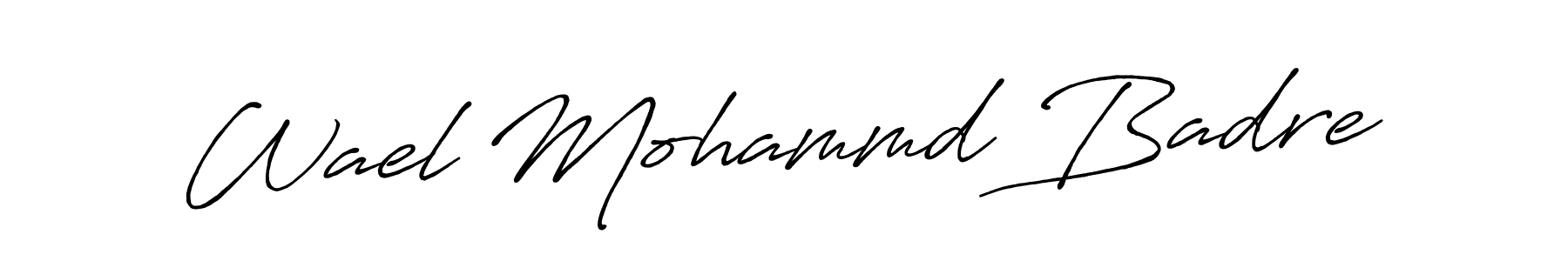 Use a signature maker to create a handwritten signature online. With this signature software, you can design (Antro_Vectra_Bolder) your own signature for name Wael Mohammd Badre. Wael Mohammd Badre signature style 7 images and pictures png