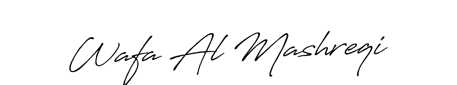 It looks lik you need a new signature style for name Wafa Al Mashreqi. Design unique handwritten (Antro_Vectra_Bolder) signature with our free signature maker in just a few clicks. Wafa Al Mashreqi signature style 7 images and pictures png