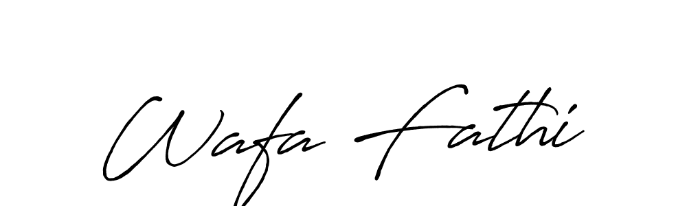 if you are searching for the best signature style for your name Wafa Fathi. so please give up your signature search. here we have designed multiple signature styles  using Antro_Vectra_Bolder. Wafa Fathi signature style 7 images and pictures png