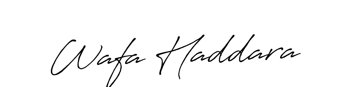 Make a beautiful signature design for name Wafa Haddara. Use this online signature maker to create a handwritten signature for free. Wafa Haddara signature style 7 images and pictures png