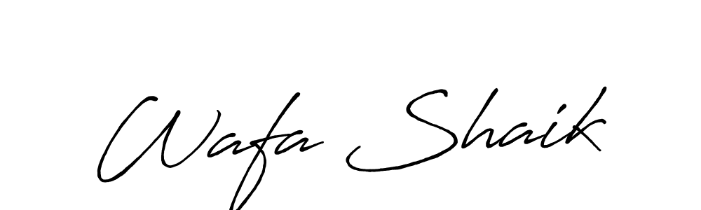 The best way (Antro_Vectra_Bolder) to make a short signature is to pick only two or three words in your name. The name Wafa Shaik include a total of six letters. For converting this name. Wafa Shaik signature style 7 images and pictures png