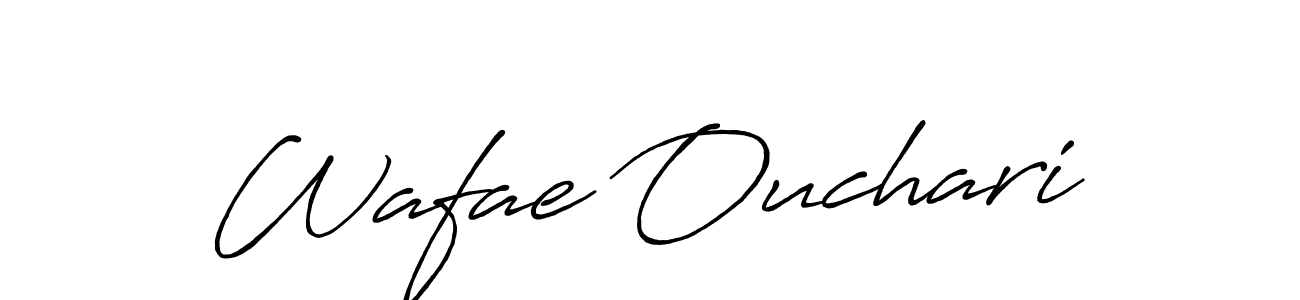 Design your own signature with our free online signature maker. With this signature software, you can create a handwritten (Antro_Vectra_Bolder) signature for name Wafae Ouchari. Wafae Ouchari signature style 7 images and pictures png