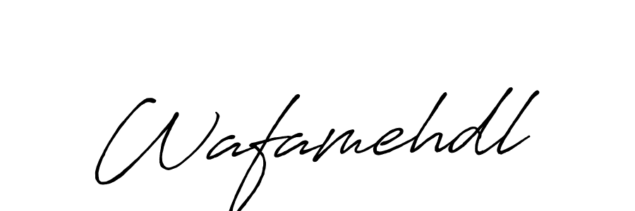 How to make Wafamehdl signature? Antro_Vectra_Bolder is a professional autograph style. Create handwritten signature for Wafamehdl name. Wafamehdl signature style 7 images and pictures png