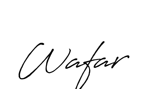 Make a beautiful signature design for name Wafar. Use this online signature maker to create a handwritten signature for free. Wafar signature style 7 images and pictures png