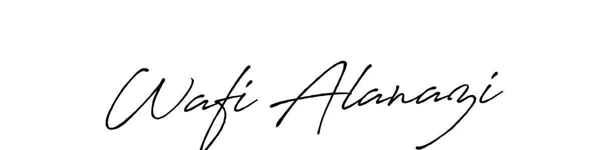 How to make Wafi Alanazi signature? Antro_Vectra_Bolder is a professional autograph style. Create handwritten signature for Wafi Alanazi name. Wafi Alanazi signature style 7 images and pictures png