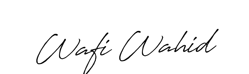 Also You can easily find your signature by using the search form. We will create Wafi Wahid name handwritten signature images for you free of cost using Antro_Vectra_Bolder sign style. Wafi Wahid signature style 7 images and pictures png